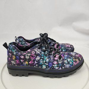 SKECHERS TOKIDOKI Womens 7.5 Shoes Roadies TOKIROADIE Black Multi Sneakers Cute